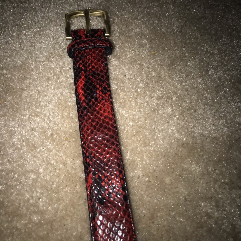 Supreme | Accessories | Supreme Snakeskin Red Faux Belt | Poshmark